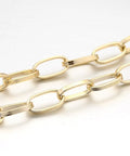 BeadsBalzar Beads & Crafts (CH6069) Aluminium Cable Chains Light Gold 8x15.5mm  (2M)