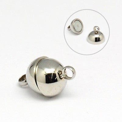BeadsBalzar Beads & Crafts (CL4594) 304 Stainless Steel Magnetic Clasps, Round