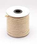 BeadsBalzar Beads & Crafts (CM8400-15) Round Cotton Twist Threads Cords, Macrame Cord, Light Yellow  5mm (17 YARDS)