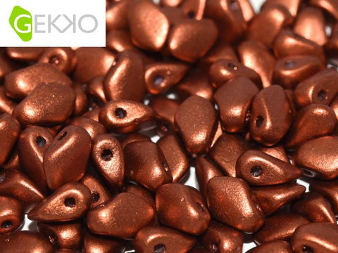 BeadsBalzar Beads & Crafts COPPER (GEKO-01750) (GEKO-X) Gekko Beads 3x5mm (10 GMS / +- 190 PCS)