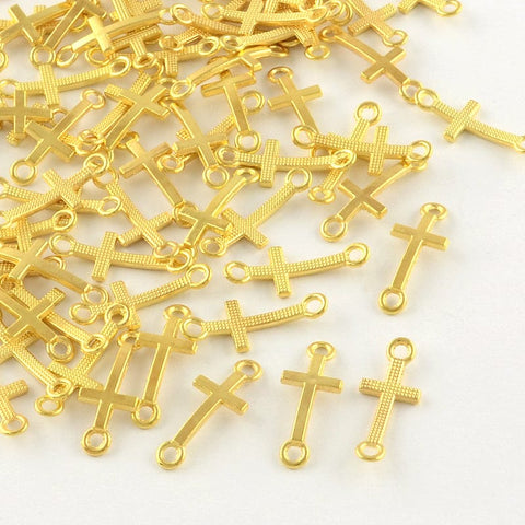 BeadsBalzar Beads & Crafts (CR3732) Metal Cross Link  (20 PCS)