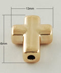 BeadsBalzar Beads & Crafts (CR4233) Acrylic Golden crosses  (10 PCS)