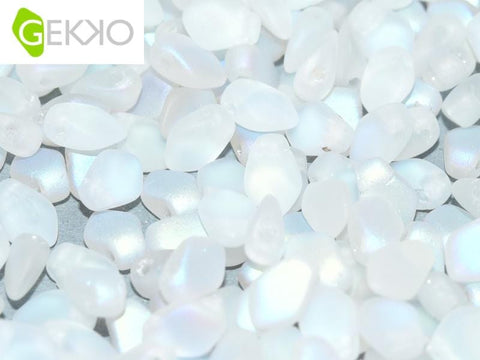 BeadsBalzar Beads & Crafts CRYSTAL AB MATTED (GEKO-00030-28771) (GEKO-X) Gekko Beads 3x5mm (10 GMS / +- 190 PCS)
