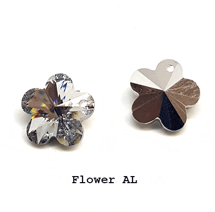 BeadsBalzar Beads & Crafts CRYSTAL Alumiuin. Foiled (PZ-FL-CAL) (PZ-FL-X) PRECIOSA M.C. FLOWER 1H (2 PCS)