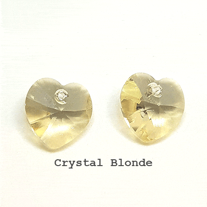 BeadsBalzar Beads & Crafts CRYSTAL BDF (PZ-1H-14-CBDF) PRECIOSA Heart MXM 1H (4 Pieces) (& COLORS) (PZ-1H-14-X)