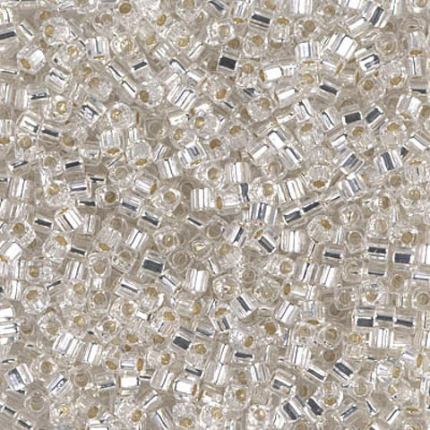 BeadsBalzar Beads & Crafts CRYSTAL SILVER LINED (SB18-0001) (SB18-X) Miyuki Squares 1.8mm (10 GMS)