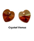 BeadsBalzar Beads & Crafts CRYSTAL VEN (PZ-1H-14-CVEN) PRECIOSA Heart MXM 1H (4 Pieces) (& COLORS) (PZ-1H-14-X)