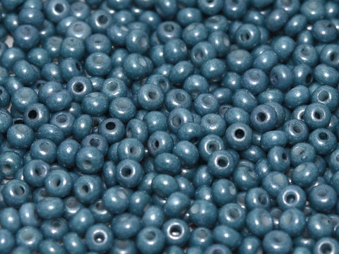 BeadsBalzar Beads & Crafts (CSB-03050-14464) CZECH SEED BEADS 8-0 CHALK WHITE BABY BLUE LUSTER (25GMS)
