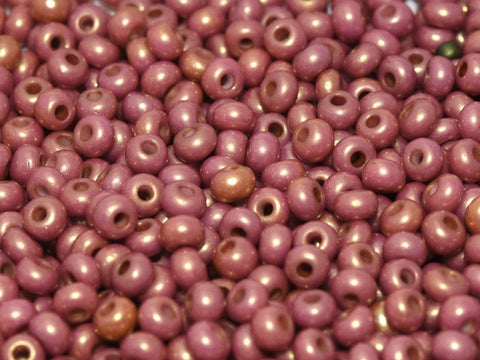 BeadsBalzar Beads & Crafts (CSB11-03050-14495) CZECH SEED BEADS 11-0 CHALK WHITE RED LUSTER (25 GMS)