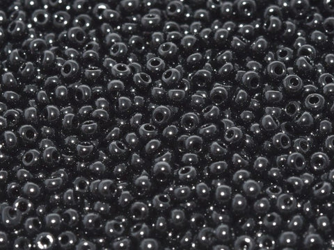 BeadsBalzar Beads & Crafts (CSB11-23980) Czech seed beads 11-0 Jet (25 GMS)