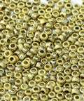 BeadsBalzar Beads & Crafts (CSB6-00030-26480) CZECH SEED BEADS 6/0 CRYSTAL ETCHED AMBER FULL (25 GMS)