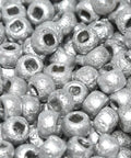 BeadsBalzar Beads & Crafts (CSB6-01700E) CZECH SEED BEADS 6/0 ETCHED ALUMINIUM SILVER (25 GMS)