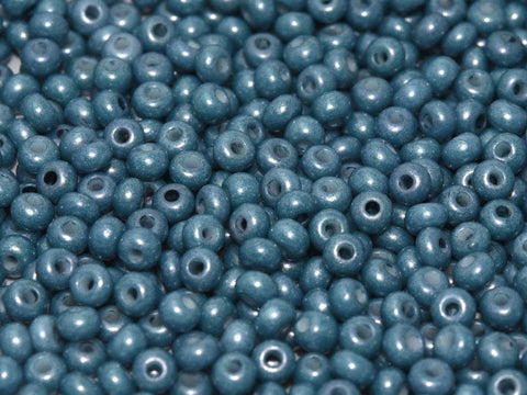 BeadsBalzar Beads & Crafts (CSB6-03050-14464) CZECH SEED BEADS 6-0 CHALK WHITE BABY BLUE LUSTER (25 GMS)