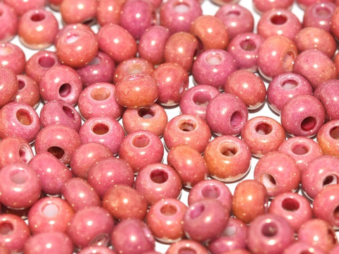 BeadsBalzar Beads & Crafts (CSB6-03050-14497) CZECH SEED BEADS 6/0 CHALK WHITE GOLD LUSTER (25 GMS)