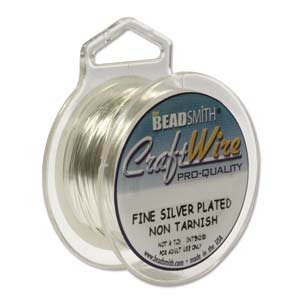 BeadsBalzar Beads & Crafts (CW22R-SL-8) CRAFT WIRE 22GA ROUND 8YD SPL NON TARNISH SILVER