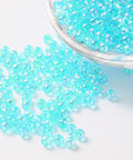 BeadsBalzar Beads & Crafts CYAN (AB8481-7) (AB8481-X) Acrylic Beads, Round, AB Color, 4mm (10 GMS / +-350 PCS)