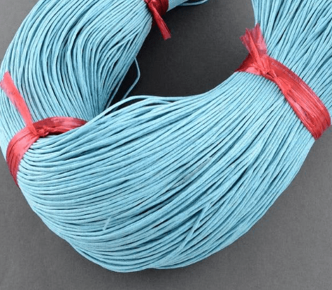 BeadsBalzar Beads & Crafts CYAN (WC5565E) (WC5565X) Chinese Waxed Cotton Cord, Gray 0.7mm  (10 METS)