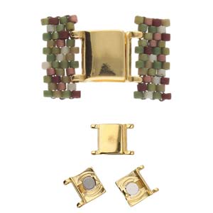 BeadsBalzar Beads & Crafts (CYM-D11-012443-GP) CYMBAL AXOS II-DELICA MAG CLASP 24K GOLD PLATE (1 SET)
