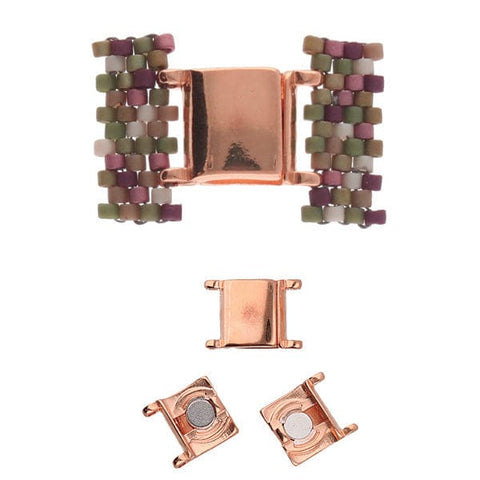 BeadsBalzar Beads & Crafts (CYM-D11-012443-RG) CYMBAL AXOS II-DELICA MAG CLASP ROSE GOLD PLATE (1 SET)