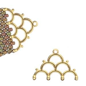 BeadsBalzar Beads & Crafts (CYM-M80-012218-GP) LAKOS IV-8-0 BEAD ENDING 24K GOLD PLATE (1 PC)