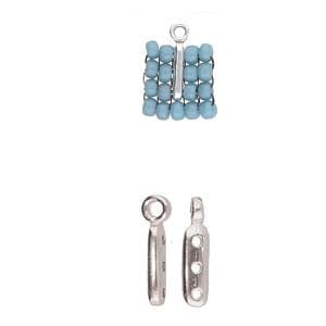 BeadsBalzar Beads & Crafts (CYM-M80-012225-SP) ZAKROS-8-0 BEAD ENDING ANT. SILVER PLATE (4 PCS)
