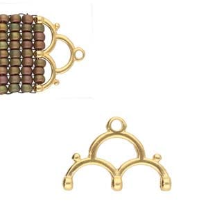 BeadsBalzar Beads & Crafts (CYM-M80-012234-GP) CYMBAL LAKOS III-8-0 BEAD ENDING 24K GOLD PLATE (2 PCS)