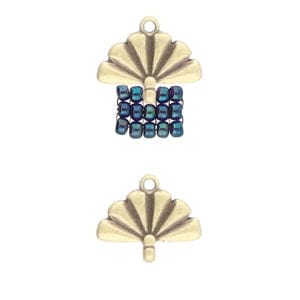 BeadsBalzar Beads & Crafts (CYM-M80-012510-AB) CYMBAL SITIA-8-0 BEAD ENDING ANT. BRASS PLATE (2 PCS)