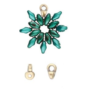 BeadsBalzar Beads & Crafts (CYM-SD-012051-AB) CYMBAL REMATA-SUPERDUO BD ENDING ANT. BRASS PLATE (4 PCS)