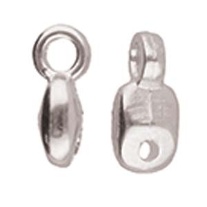 BeadsBalzar Beads & Crafts (CYM-SD-012204-SP) CYMBAL VOURKOTI-SUPERDUO BEADEND ANT. SILVER PLATE (4 PCS)