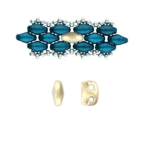 BeadsBalzar Beads & Crafts (CYM-SD-012356-AB) CYMBAL VITALI-SUPERDUO BEAD SUB ANT. BRASS PLATE (6 PCS)