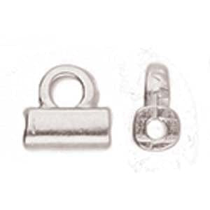 BeadsBalzar Beads & Crafts (CYM-TL-012230-SP) CYMBAL SOROS-TILA BEAD ENDING ANT. SILVER PLATE (4 PCS)