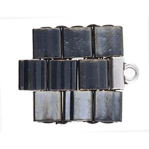 BeadsBalzar Beads & Crafts (CYM-TL-012230-SP) CYMBAL SOROS-TILA BEAD ENDING ANT. SILVER PLATE (4 PCS)