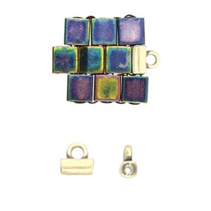 BeadsBalzar Beads & Crafts (CYM-TL-012359-AB) CYMBAL SOROS-TILA BEAD ENDING ANT. BRASS PLATE (4 PCS)