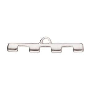 BeadsBalzar Beads & Crafts (CYM-TL-012463-SP) CYMBAL SOROS IV-TILA BEAD ENDING ANT. SILVER PLATE (2 PCS)