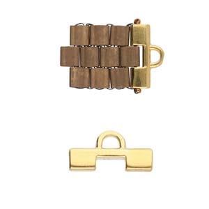 BeadsBalzar Beads & Crafts (CYM-TL-012508-GP) CYMBAL SOROS II-TILA BEAD ENDING 24K GOLD PLATE (2 PCS)
