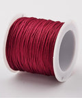 BeadsBalzar Beads & Crafts DARK RED (NC156-115) (NC156-X) Nylon Thread Cord, about 0.8-1mm (35m/roll).