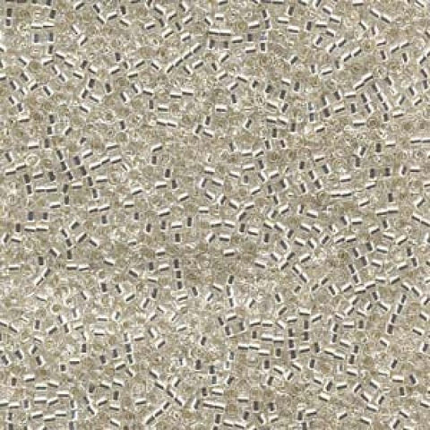 BeadsBalzar Beads & Crafts (DB-0041) Miyuki Delica 11-0 Silver Lined Crystal (5 GMS)