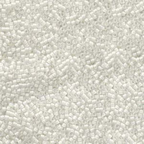 BeadsBalzar Beads & Crafts (DB-0066) Miyuki Delica 11-0 Lined White AB  (5 GMS)