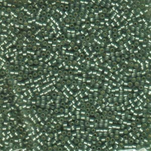 BeadsBalzar Beads & Crafts (DB-0689) Miyuki Delica 11-0 Semi Matt Lt. Grey Dyed Green (5 GMS)