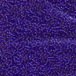 BeadsBalzar Beads & Crafts (DB0047-50G)  Miyuki Delica 11-0 Silver Lined Cobalt  (50 GMS)