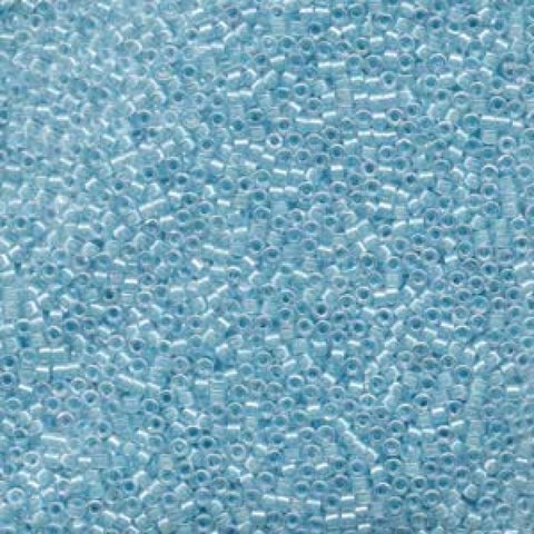 BeadsBalzar Beads & Crafts (DB0057-50G) Miyuki Delica 11-0 Lined Sky Blue AB ( 50 GMS)