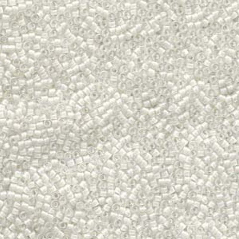 BeadsBalzar Beads & Crafts (DB0066-50G) MIYUKI DELICA 11/0 WHITE LINED CRYSTAL AB (50 GMS)