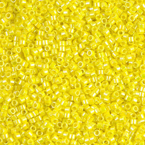 BeadsBalzar Beads & Crafts (DB0160-50G) MIYUKI DELICA 11/0 OPAQUE YELLOW AB (50 GMS)
