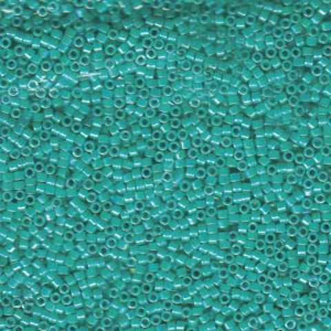 BeadsBalzar Beads & Crafts (DB0166-50G) MIYUKI DELICA 11/0 OPAQUE TURQUOISE AB (50 GMS)