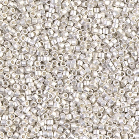 BeadsBalzar Beads & Crafts (DB05551F-50G) MIYUKI DELICA 11/0 MATTED STERLING PLATED (50 GMS)