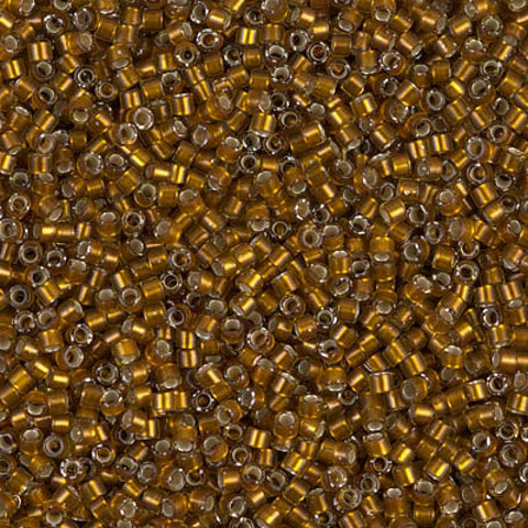 BeadsBalzar Beads & Crafts (DB1681) MIYUKI DELICA 11/0 SILVER LINED GLAZED DK SAFFRON (5 GMS)