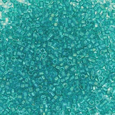 BeadsBalzar Beads & Crafts (DB2380) MIYUKI DELICA 11/0 FANCY LINED TEAL GREEN (5 GMS)