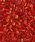 BeadsBalzar Beads & Crafts (DBL-0043) DELICA 8-0 SILVER LINED RED