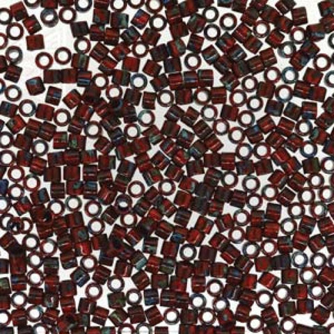 BeadsBalzar Beads & Crafts (DBM-2263) MIYUKI DELICA 10-0 OPAQUE RED PICASSO