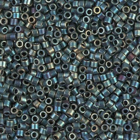 BeadsBalzar Beads & Crafts (DBM0324-50G) MIYUKI DELICA 10-0 METALLIC GREEN IRIS MATTED (50 GMS)